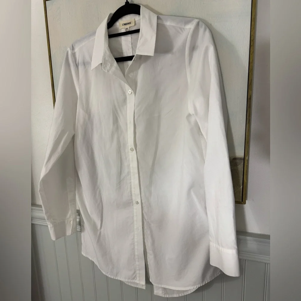 L'AGENCE Layla Split Back Button Down Shirt size S - Picture 3 of 6